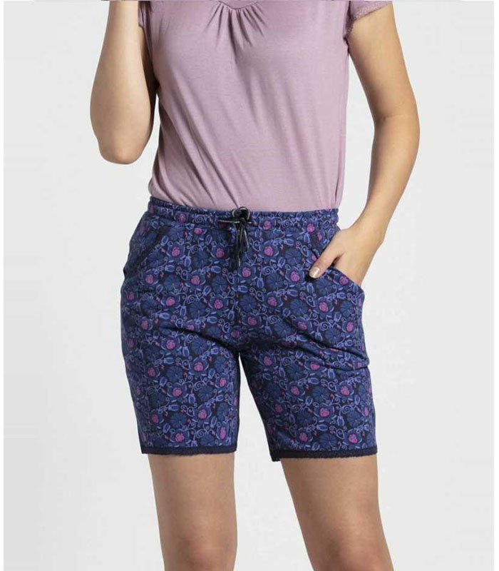 Jocky Printed Women Blue Regular Shorts