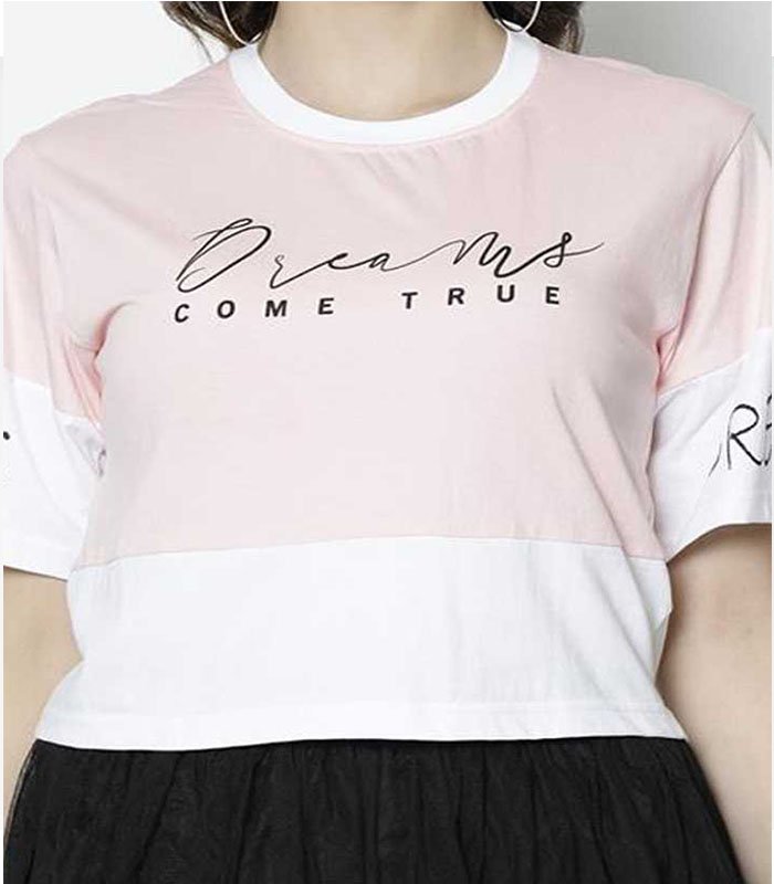 Casual Half Sleeve Printed Women Pink Top - Image 6