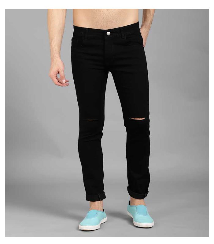 Foreign heights Slim Men Black Jeans - Image 3
