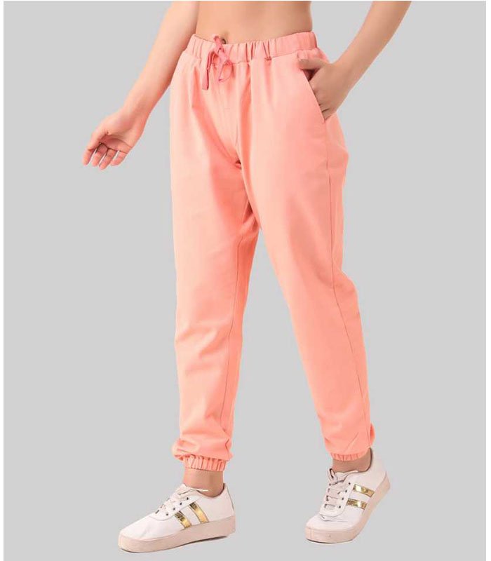 Regular Fit Women Pink Cotton Blend Trousers - Image 3