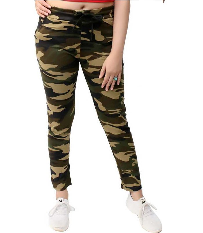 Regular Fit Women Multicolor Lycra Blend Trousers