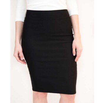 NeLook Women Solid Pencil Black Skirt