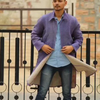 Silk Self Design Coat For Men & Women