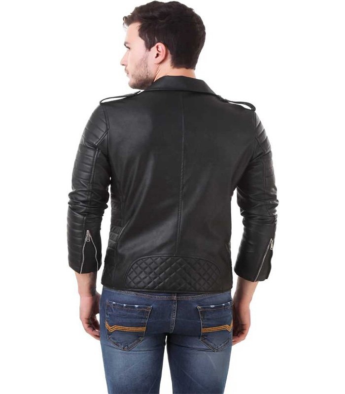 Full Sleeve Solid Men Riding Jacket - Image 4