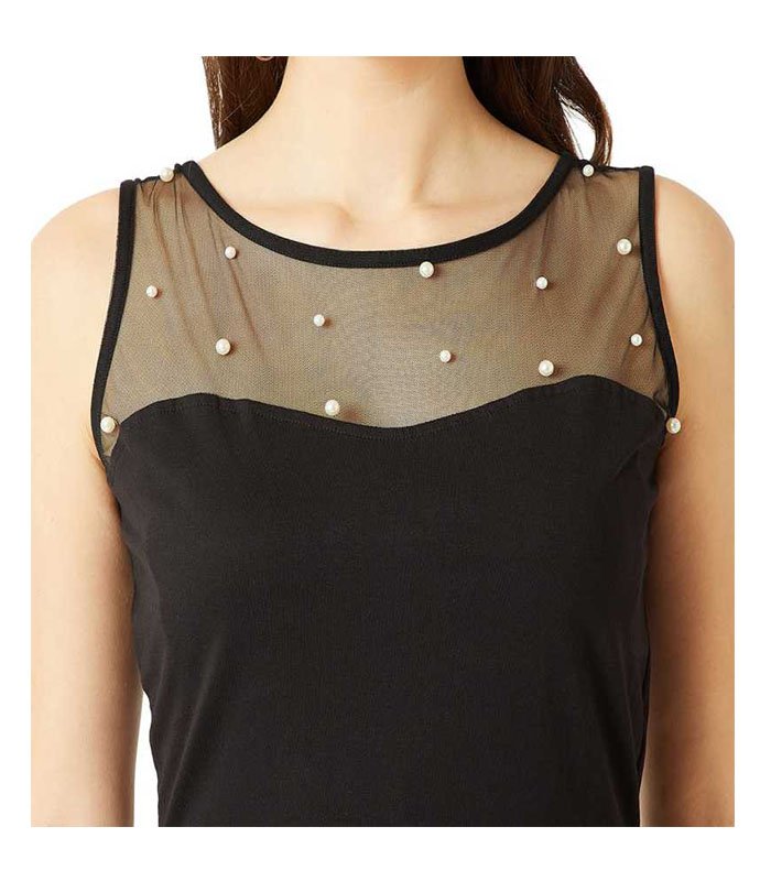 Miss Women Fit and Flare Black Dress - Image 4