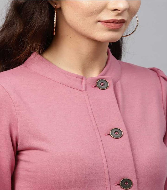 Fras Full Sleeve Solid Women Casual Jacket - Image 4