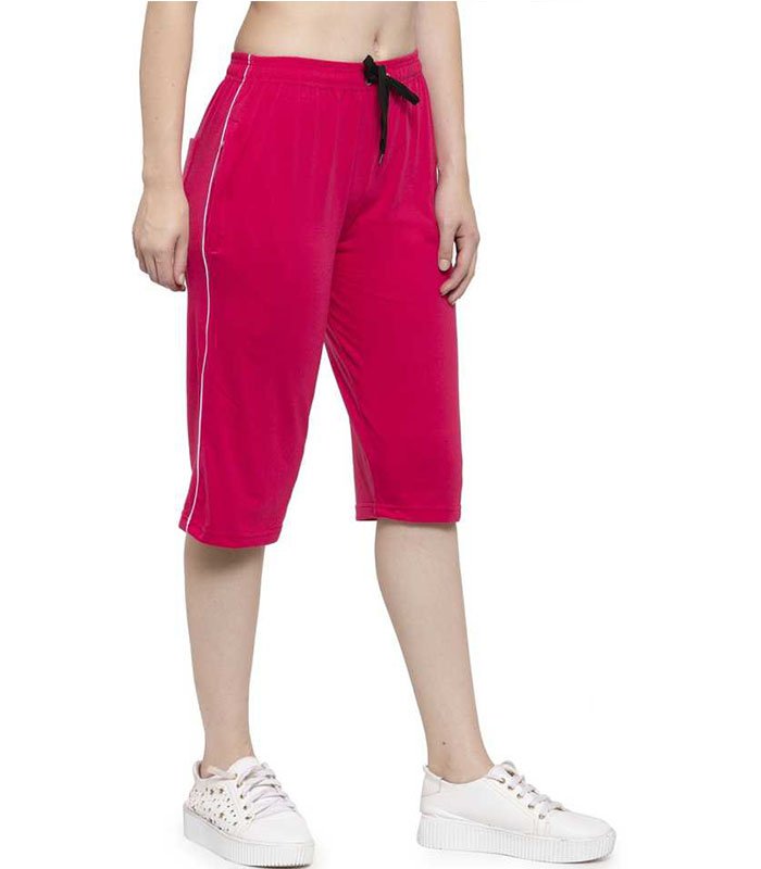 Uzar Women Pink Capri - Image 3