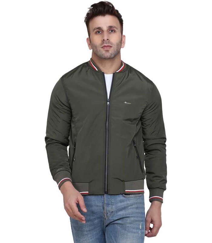 INKKR Full Sleeve Solid Men Bomber Jacket