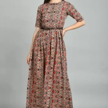 AAYU Women Fit and Flare Multicolor Dress