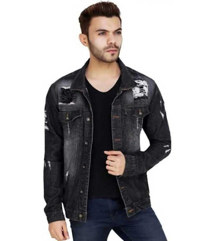 Arbia Funki Full Sleeve Solid Men Denim Casual Jacket