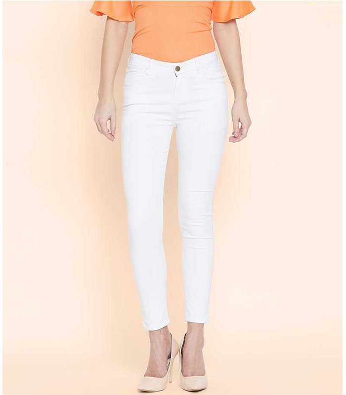 Dry State Skinny Women White Jeans