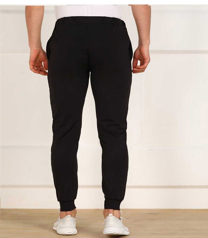Color Block Men Black Track Pants - Image 4